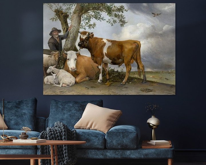 De Stier van Paulus Potter op canvas, behang, poster en meer